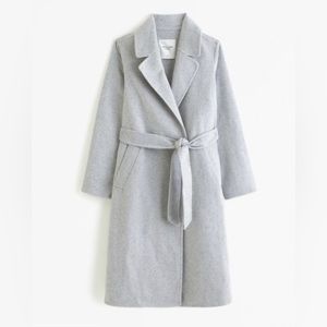 Abercrombie & Fitch Wool-Blend Belted Blanket Coat